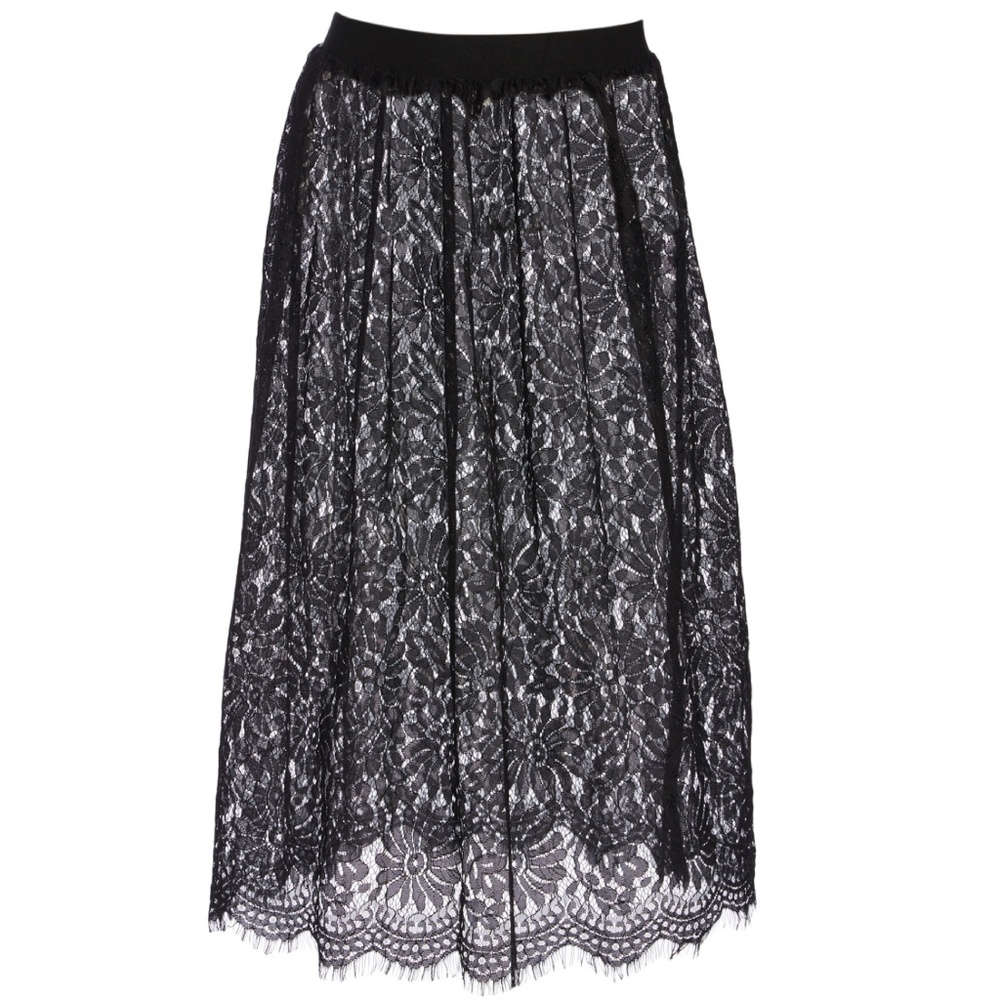Black Lace Skirt Extender/Lace Slip